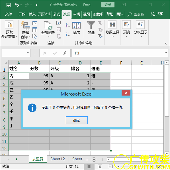 结果一
